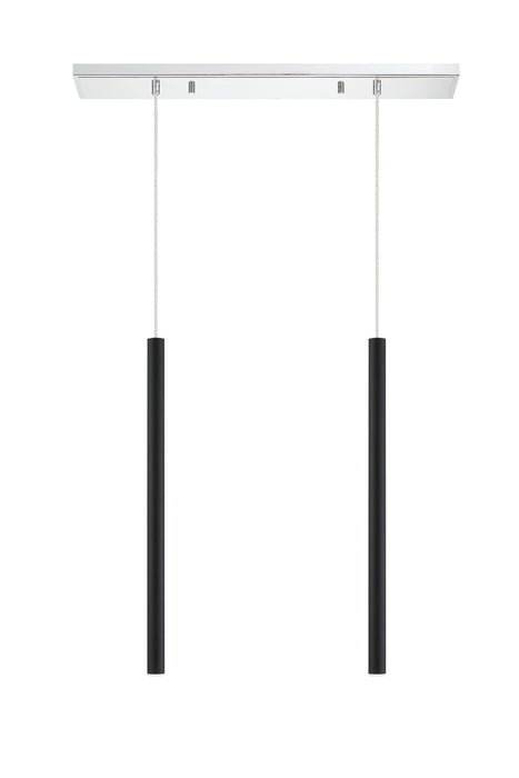 Z-Lite 917MP24-MB-LED-2LCH LED Linear Chandelier, Chrome