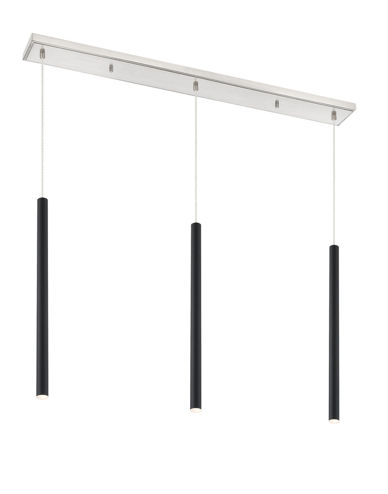 Z-Lite 917MP24-MB-LED-3LBN LED Linear Chandelier, Brushed Nickel