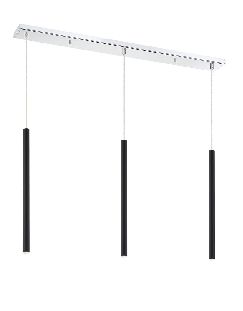 Z-Lite 917MP24-MB-LED-3LCH LED Linear Chandelier, Chrome