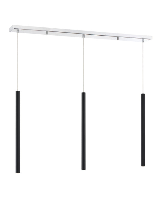 Z-Lite 917MP24-MB-LED-3LCH LED Linear Chandelier, Chrome