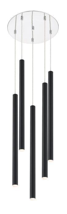 Z-Lite 917MP24-MB-LED-5RCH LED Chandelier, Chrome