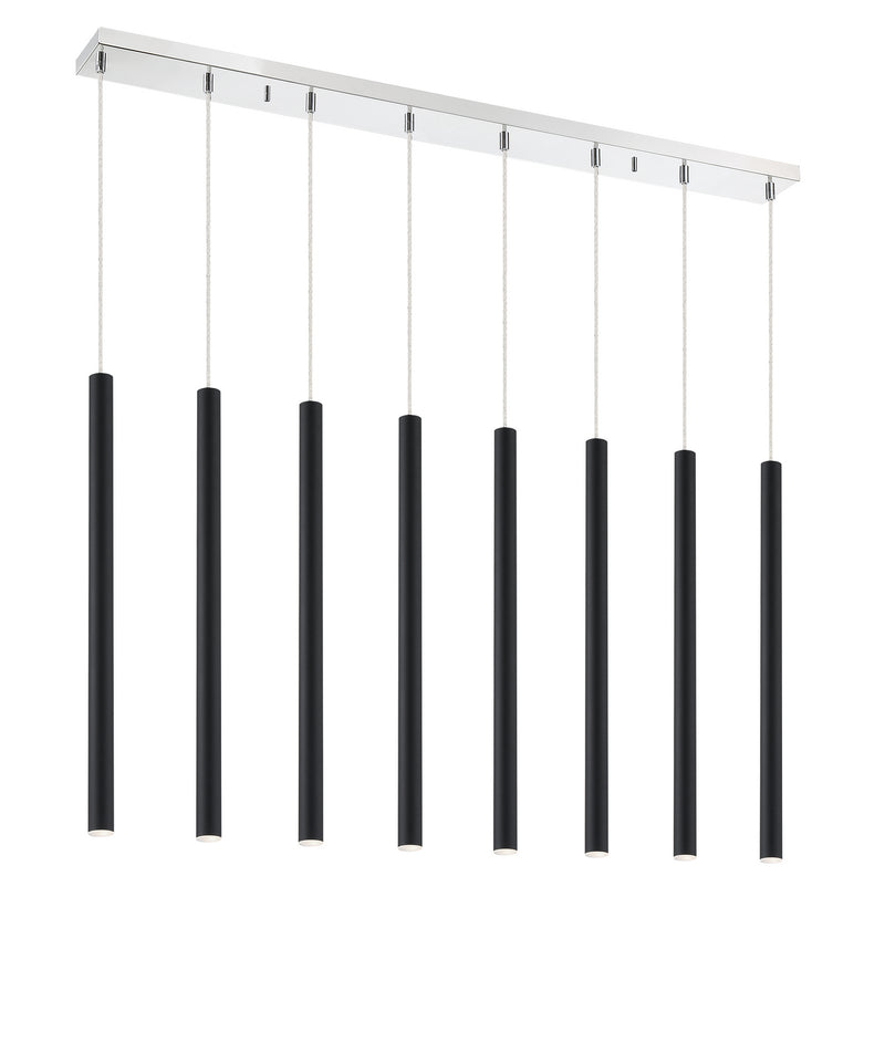 Z-Lite 917MP24-MB-LED-8LCH LED Linear Chandelier, Chrome