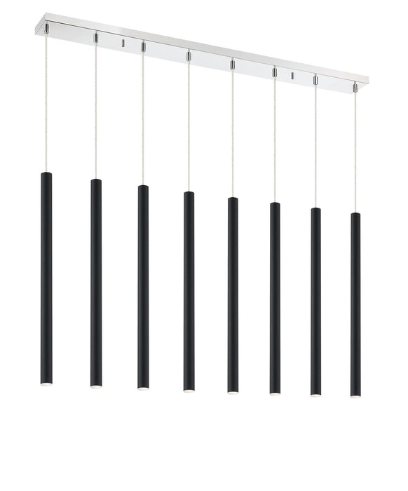 Z-Lite 917MP24-MB-LED-8LCH LED Linear Chandelier, Chrome
