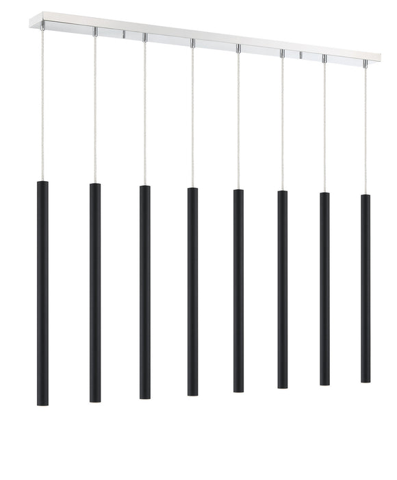 Z-Lite 917MP24-MB-LED-8LCH LED Linear Chandelier, Chrome