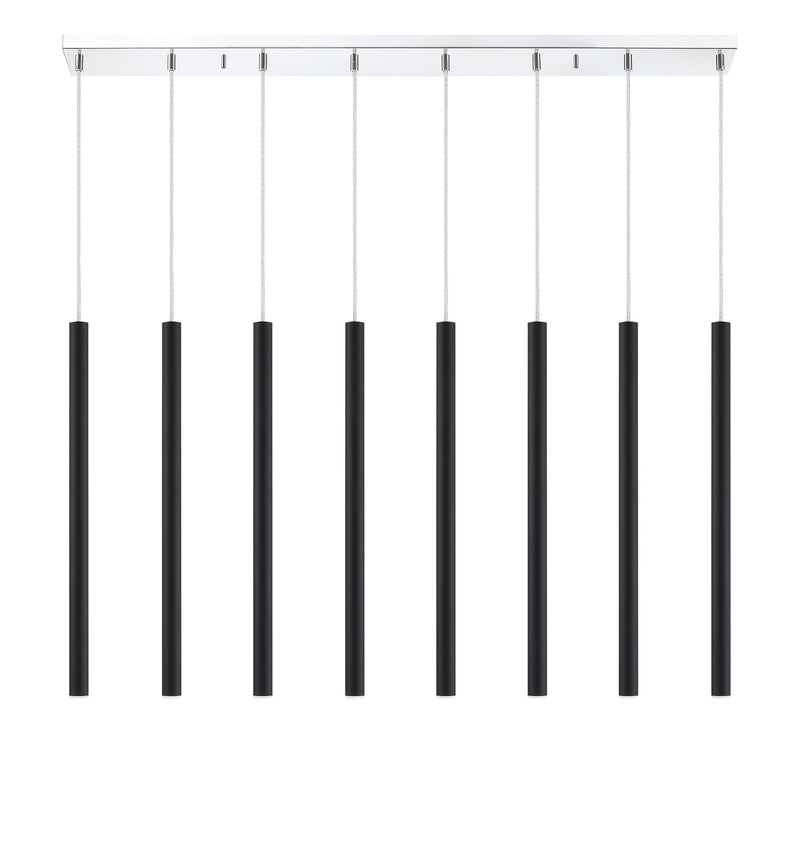 Z-Lite 917MP24-MB-LED-8LCH LED Linear Chandelier, Chrome