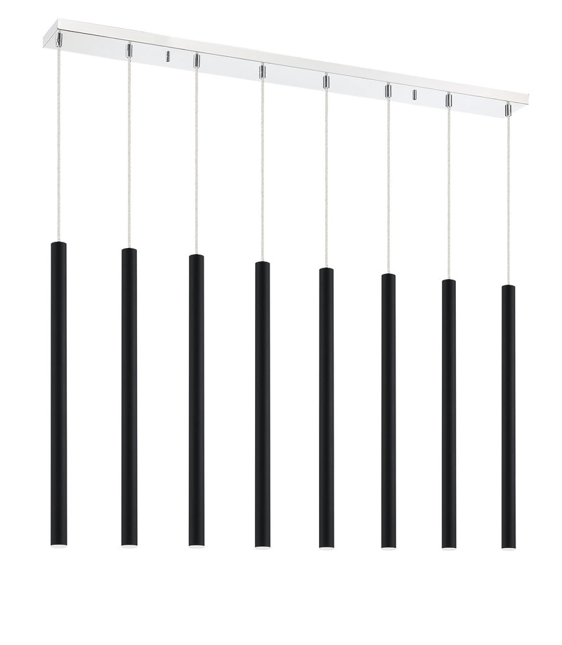 Z-Lite 917MP24-MB-LED-8LCH LED Linear Chandelier, Chrome