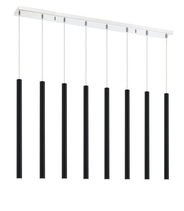 Z-Lite 917MP24-MB-LED-8LCH LED Linear Chandelier, Chrome