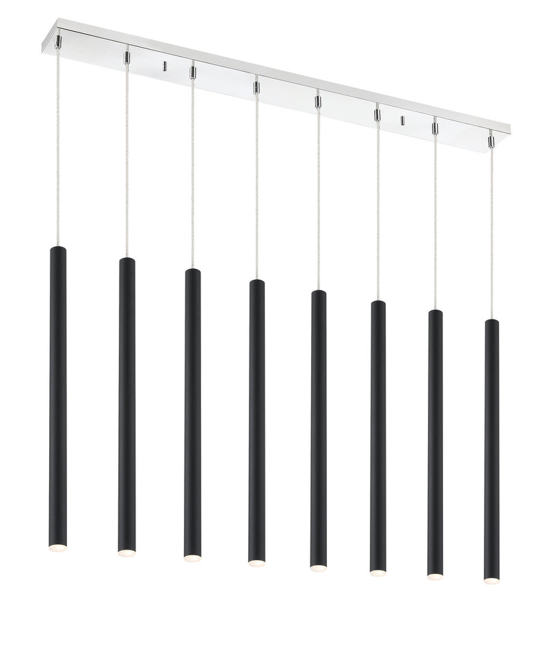 Z-Lite 917MP24-MB-LED-8LCH LED Linear Chandelier, Chrome