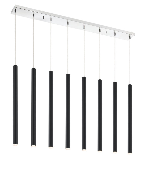 Z-Lite 917MP24-MB-LED-8LCH LED Linear Chandelier, Chrome