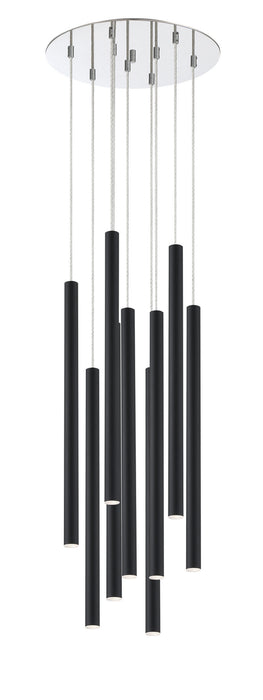 Z-Lite 917MP24-MB-LED-9RCH LED Chandelier, Chrome