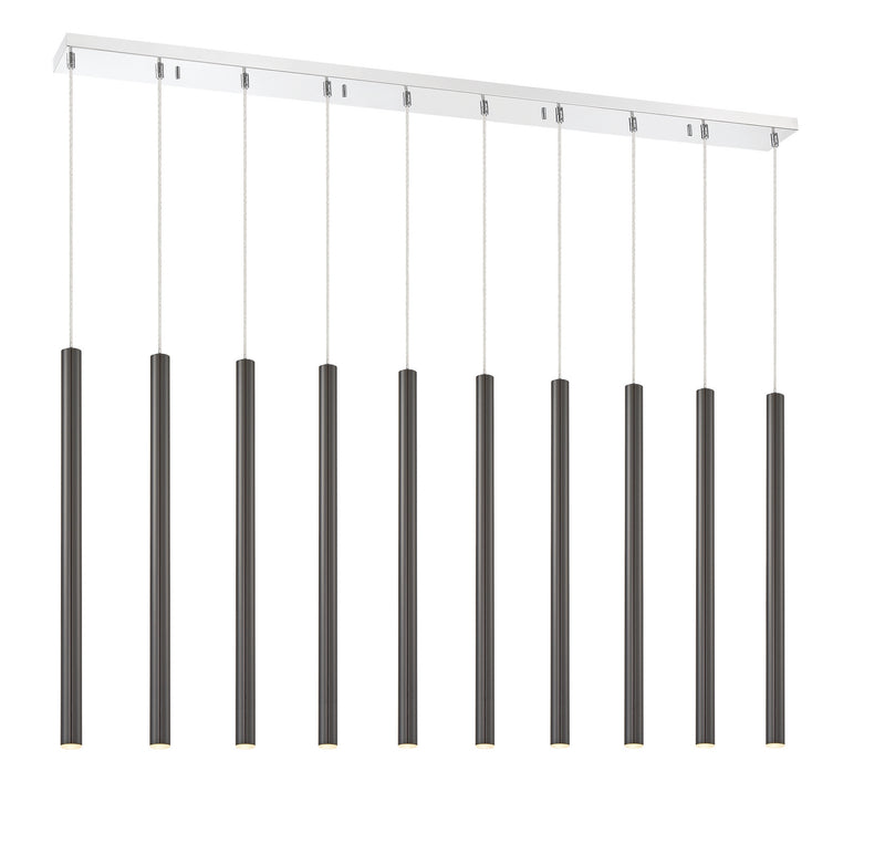 Z-Lite 917MP24PBL-LED-10LCH LED Linear Chandelier, Chrome