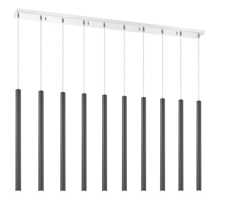 Z-Lite 917MP24PBL-LED-10LCH LED Linear Chandelier, Chrome