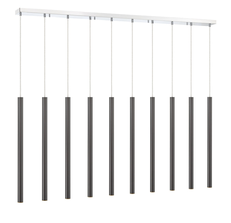 Z-Lite 917MP24PBL-LED-10LCH LED Linear Chandelier, Chrome