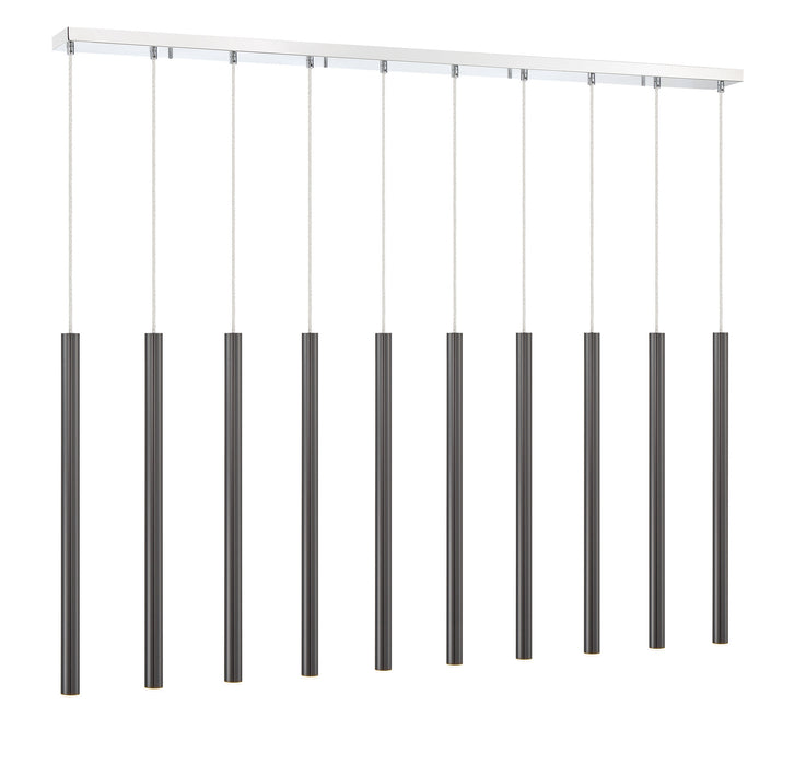 Z-Lite 917MP24PBL-LED-10LCH LED Linear Chandelier, Chrome