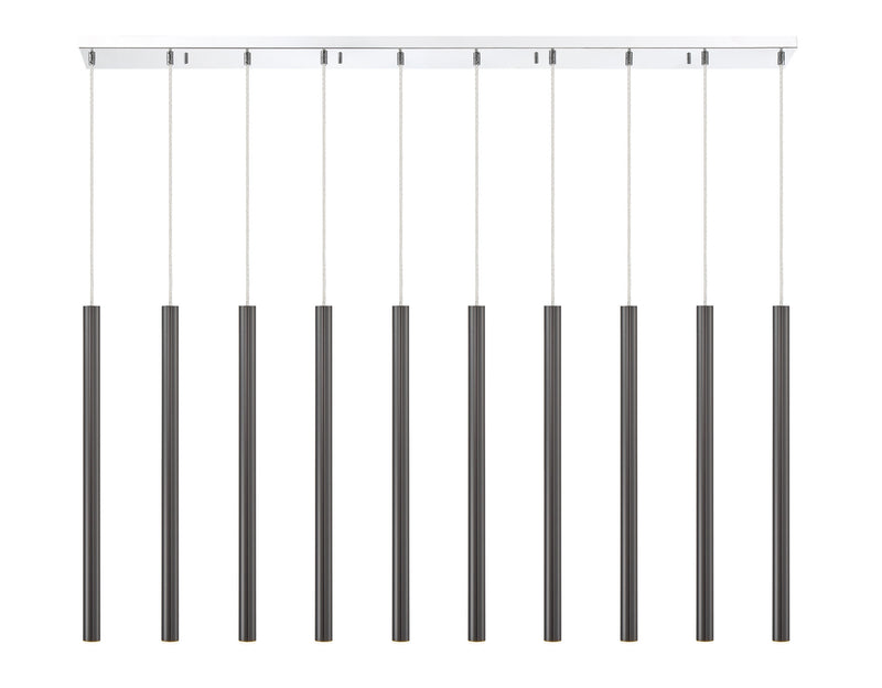 Z-Lite 917MP24PBL-LED-10LCH LED Linear Chandelier, Chrome