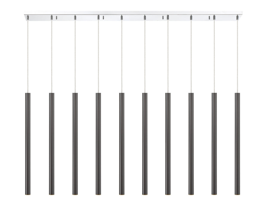 Z-Lite 917MP24PBL-LED-10LCH LED Linear Chandelier, Chrome
