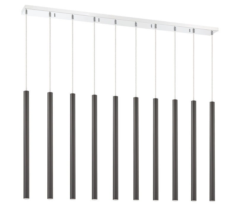 Z-Lite 917MP24PBL-LED-10LCH LED Linear Chandelier, Chrome