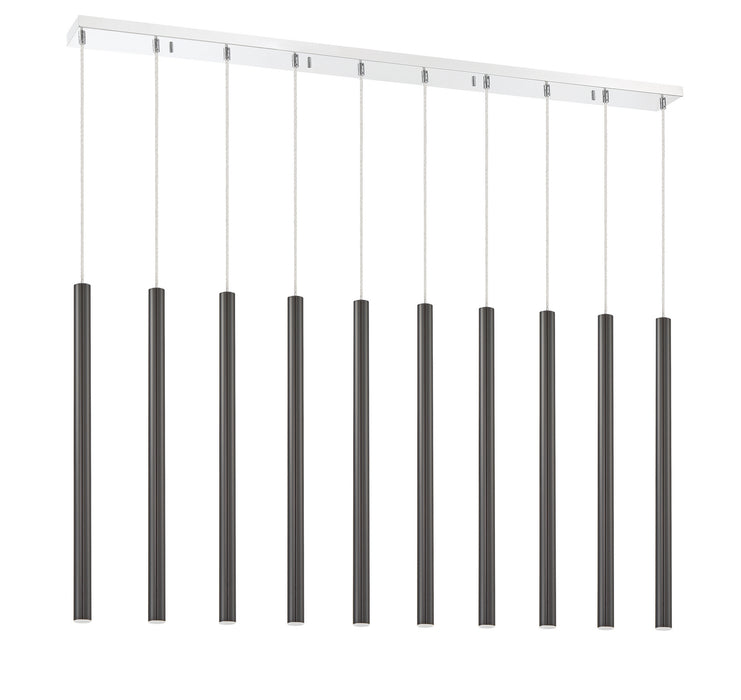 Z-Lite 917MP24PBL-LED-10LCH LED Linear Chandelier, Chrome