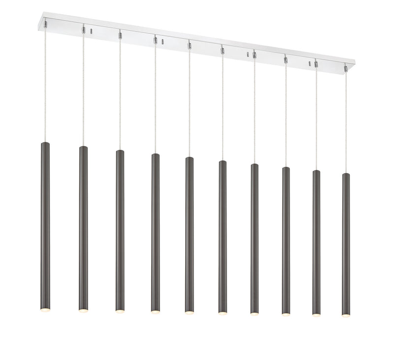 Z-Lite 917MP24PBL-LED-10LCH LED Linear Chandelier, Chrome