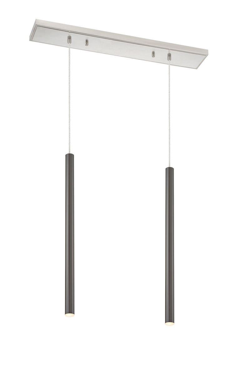 Z-Lite 917MP24-PBL-LED-2LBN LED Linear Chandelier, Brushed Nickel