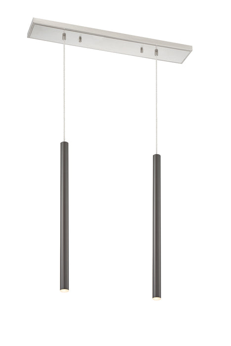 Z-Lite 917MP24-PBL-LED-2LBN LED Linear Chandelier, Brushed Nickel