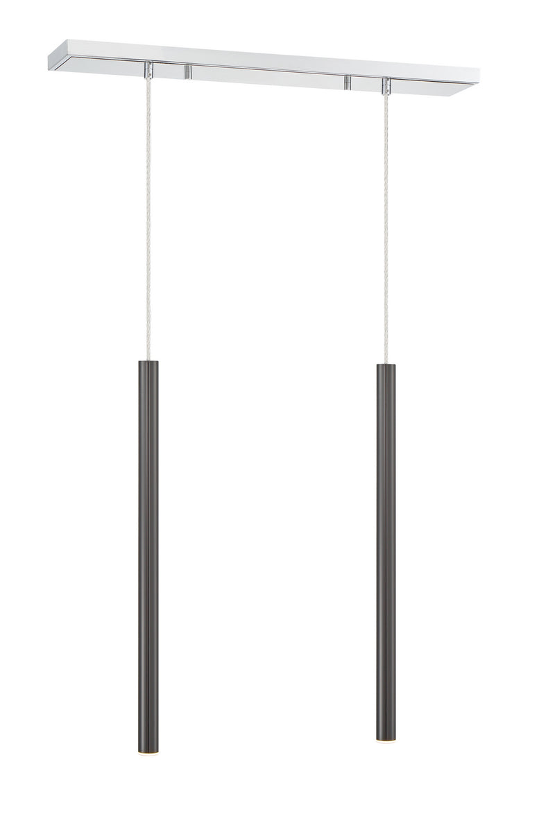 Z-Lite 917MP24-PBL-LED-2LCH LED Linear Chandelier, Chrome