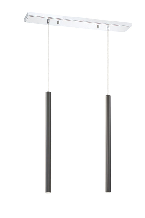 Z-Lite 917MP24-PBL-LED-2LCH LED Linear Chandelier, Chrome