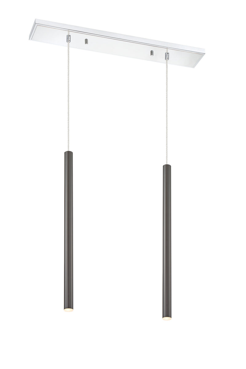 Z-Lite 917MP24-PBL-LED-2LCH LED Linear Chandelier, Chrome