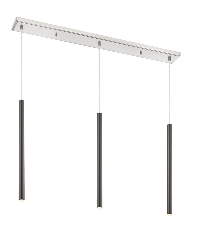 Z-Lite 917MP24-PBL-LED-3LBN LED Linear Chandelier, Brushed Nickel