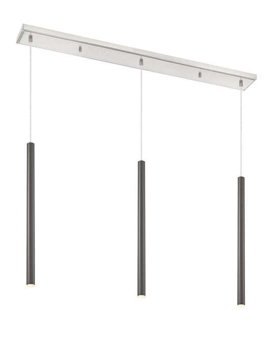Z-Lite 917MP24-PBL-LED-3LBN LED Linear Chandelier, Brushed Nickel
