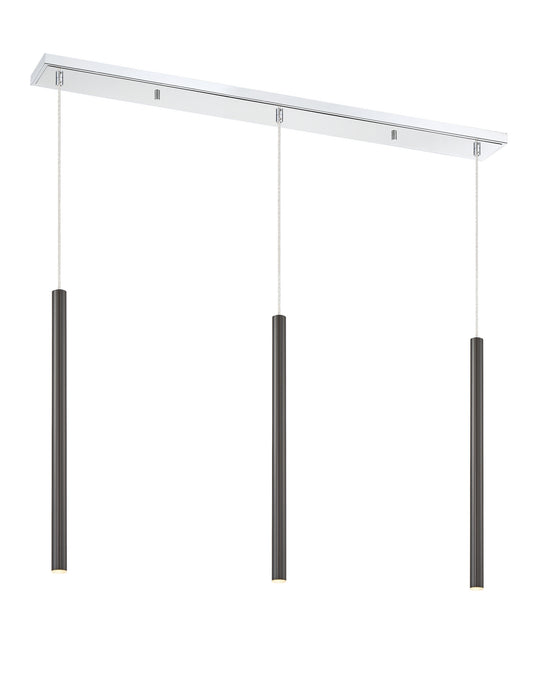 Z-Lite 917MP24-PBL-LED-3LCH LED Linear Chandelier, Chrome
