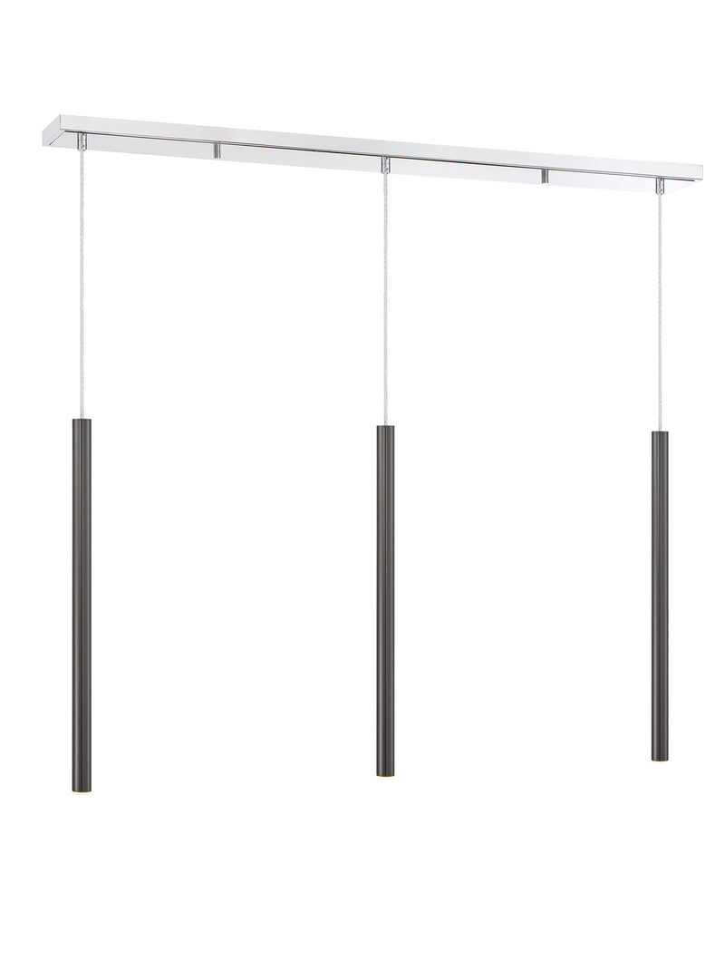 Z-Lite 917MP24-PBL-LED-3LCH LED Linear Chandelier, Chrome
