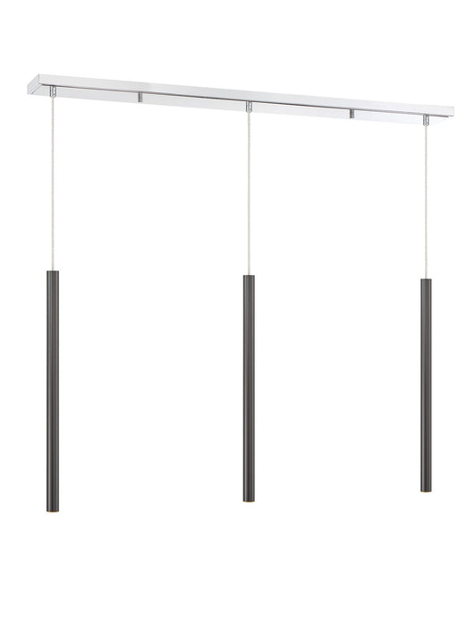 Z-Lite 917MP24-PBL-LED-3LCH LED Linear Chandelier, Chrome