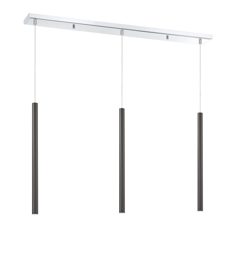 Z-Lite 917MP24-PBL-LED-3LCH LED Linear Chandelier, Chrome