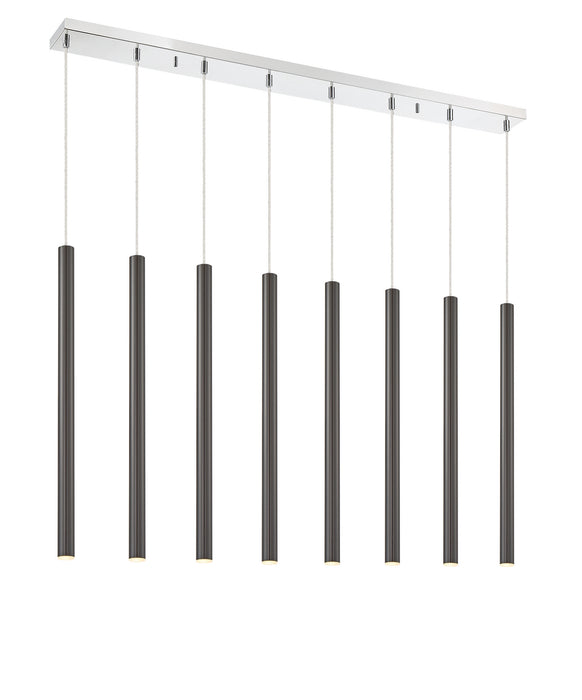 Z-Lite 917MP24-PBL-LED-8LCH LED Linear Chandelier, Chrome
