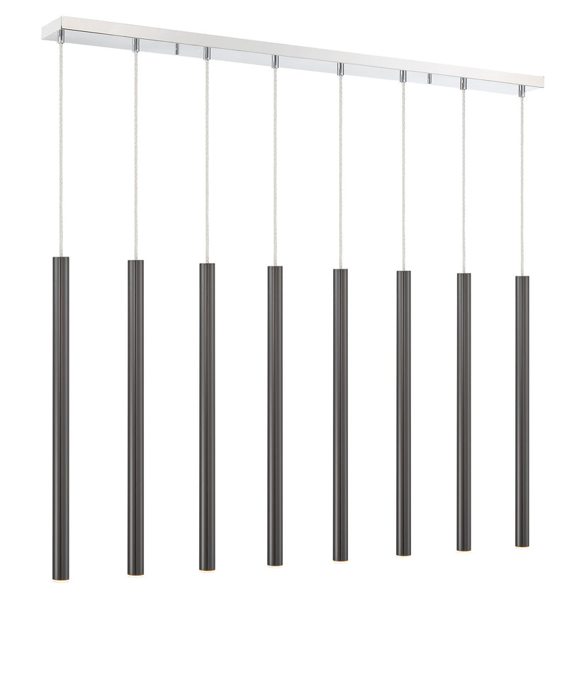 Z-Lite 917MP24-PBL-LED-8LCH LED Linear Chandelier, Chrome