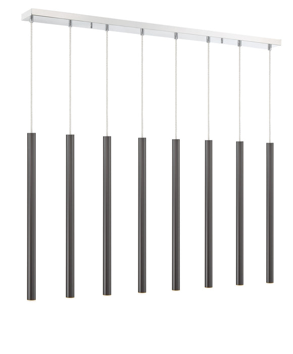Z-Lite 917MP24-PBL-LED-8LCH LED Linear Chandelier, Chrome