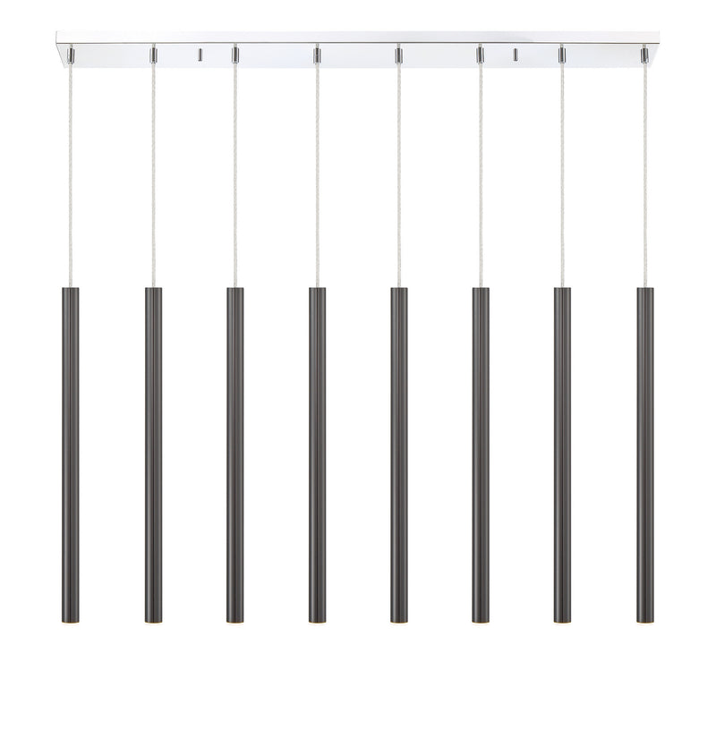 Z-Lite 917MP24-PBL-LED-8LCH LED Linear Chandelier, Chrome