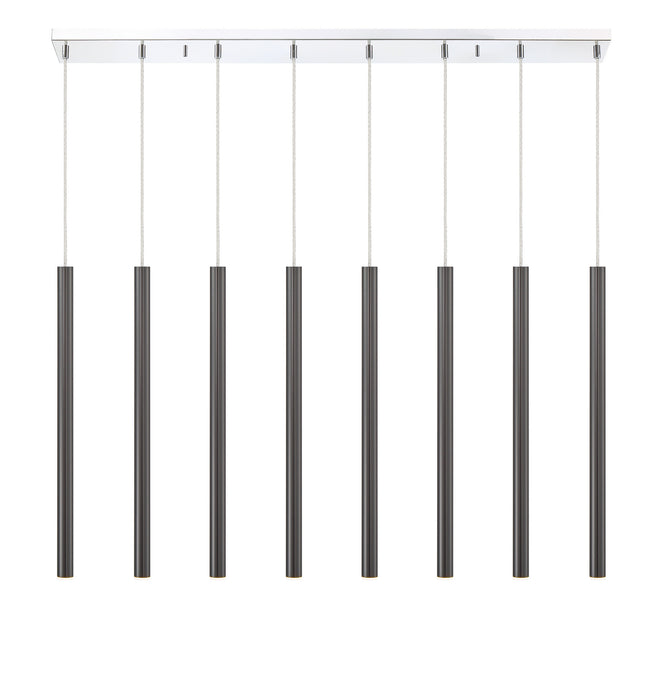 Z-Lite 917MP24-PBL-LED-8LCH LED Linear Chandelier, Chrome