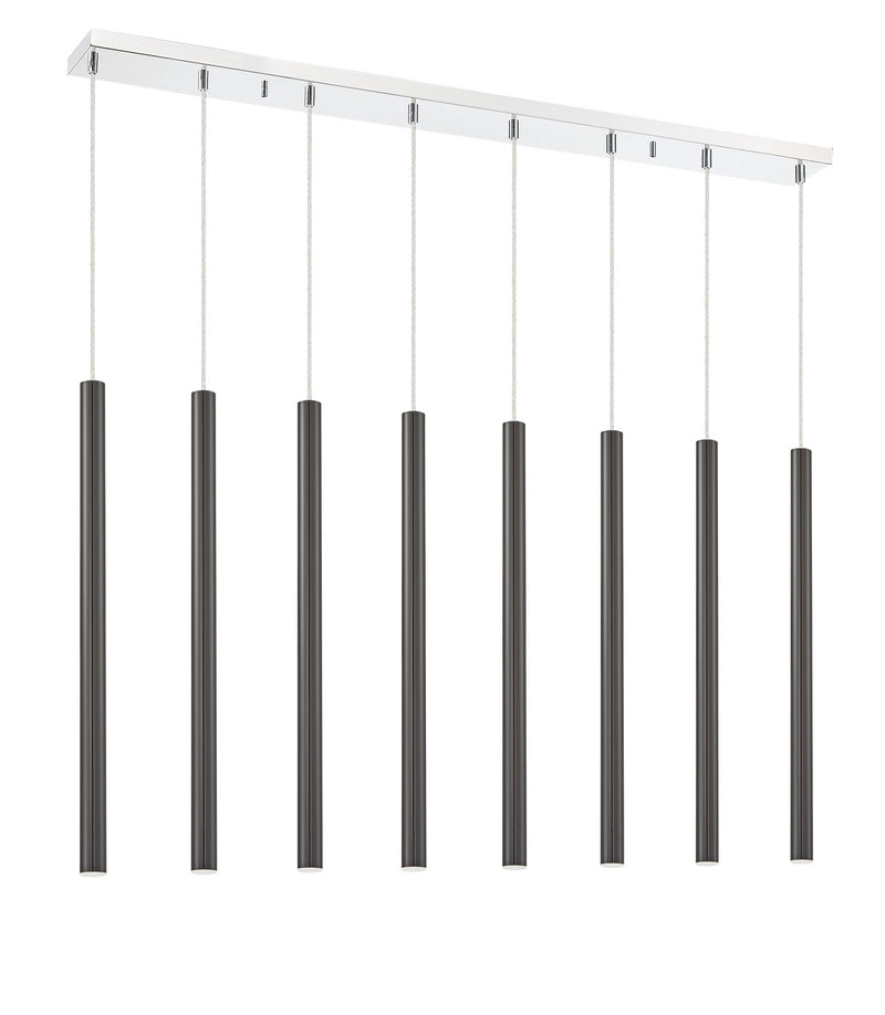 Z-Lite 917MP24-PBL-LED-8LCH LED Linear Chandelier, Chrome