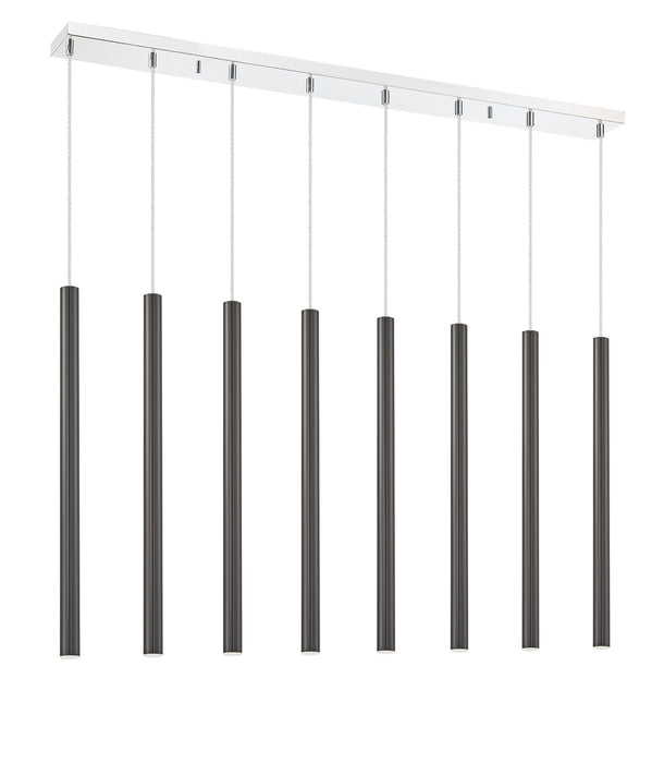 Z-Lite 917MP24-PBL-LED-8LCH LED Linear Chandelier, Chrome