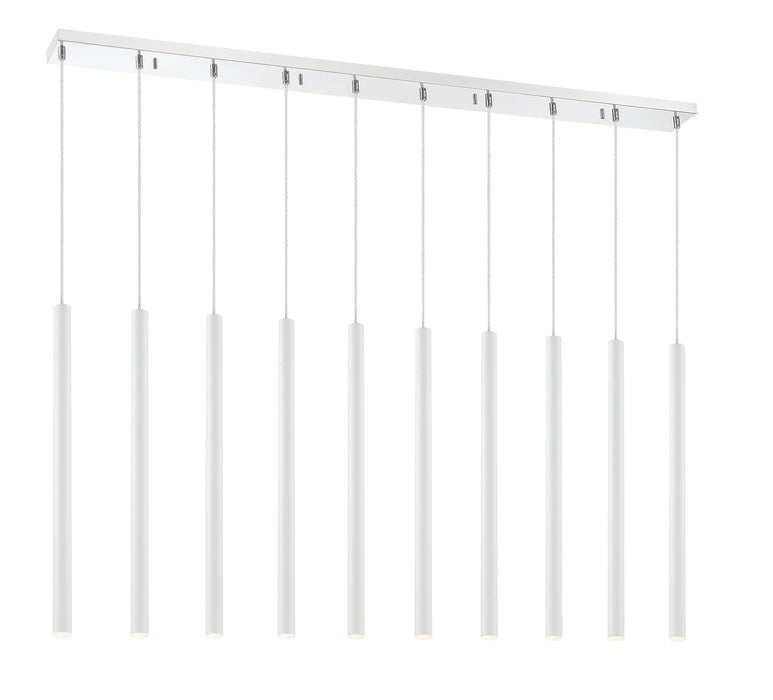 Z-Lite 917MP24-WH-LED-10LCH LED Linear Chandelier, Chrome