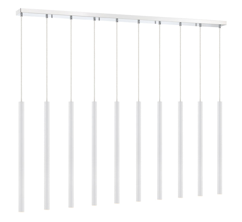Z-Lite 917MP24-WH-LED-10LCH LED Linear Chandelier, Chrome
