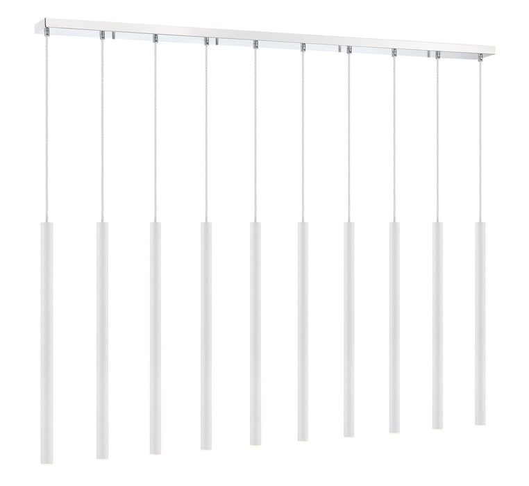 Z-Lite 917MP24-WH-LED-10LCH LED Linear Chandelier, Chrome