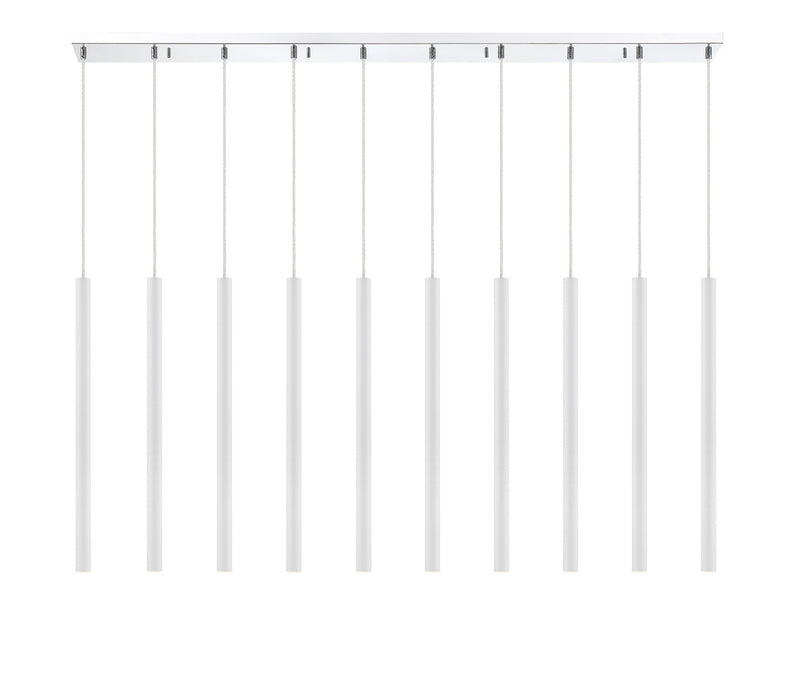 Z-Lite 917MP24-WH-LED-10LCH LED Linear Chandelier, Chrome