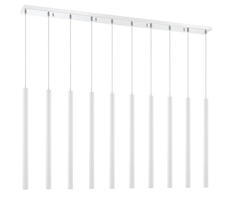 Z-Lite 917MP24-WH-LED-10LCH LED Linear Chandelier, Chrome