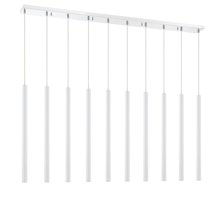 Z-Lite 917MP24-WH-LED-10LCH LED Linear Chandelier, Chrome