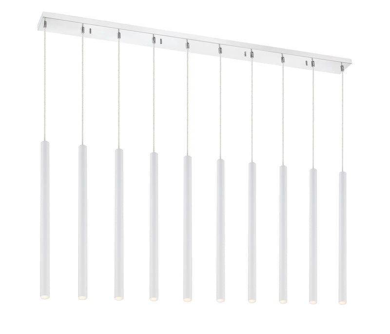 Z-Lite 917MP24-WH-LED-10LCH LED Linear Chandelier, Chrome