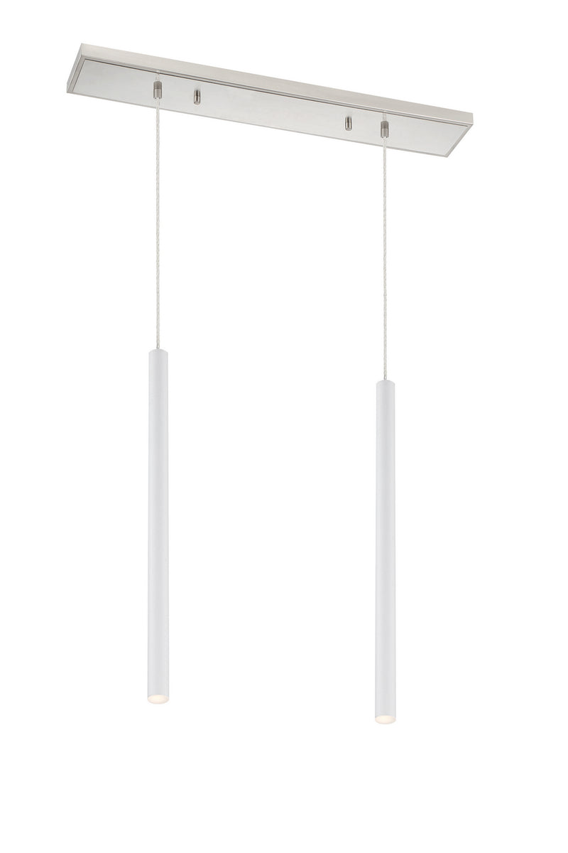 Z-Lite 917MP24-WH-LED-2LBN LED Linear Chandelier, Brushed Nickel