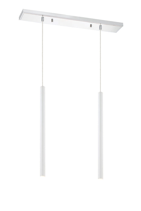 Z-Lite 917MP24-WH-LED-2LCH LED Linear Chandelier, Chrome